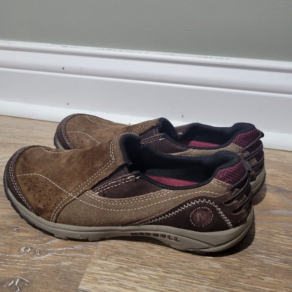 Merrell Kamori Moc Loafer Slip On Shoe Dark Earth Brown Womens Size 7 - Picture 3 of 6